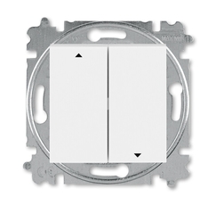 ABB Levit Белый / ледяной Выключатель жалюзи 2-кл. без фиксации клавиш | 3559H-A88445 01W | 2CHH598845A6001 | ABB