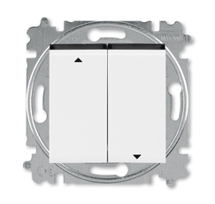 ABB Levit Белый / дымчатый чёрный Выключатель жалюзи 2-кл. без фиксации клавиш | 3559H-A88445 62W | 2CHH598845A6062 | ABB