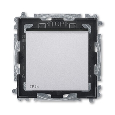 ABB Levit Серебро / дымчатый чёрный Переключатель 1-кл. IP44 | 3559H-A06940 70 | 2CHH596940A4070 | ABB