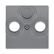ABB Levit Сталь / дымчатый чёрный Накладка для розеток TV-R / TV-R-SAT Сталь | 5011H-A00300 69 | 2CHH080300A4069 | ABB
