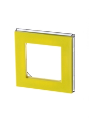 ABB Levit Жёлтый / дымчатый чёрный Рамка 1-ая | 3901H-A05010 64W | 2CHH015010A6064 | ABB