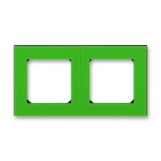 ABB Levit Зелёный / дымчатый чёрный Рамка 2-ая | 3901H-A05020 67W | 2CHH015020A6067 | ABB