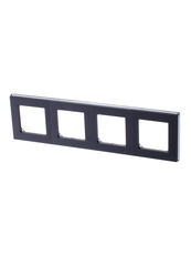 ABB Levit Сталь / дымчатый чёрный Рамка 4-ая | 3901H-A05040 69W | 2CHH015040A6069 | ABB