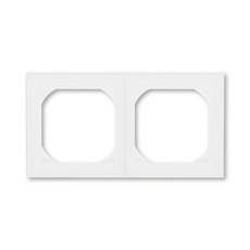 ABB Levit Белый / белый Рамка двойная 55х55 для механизмов BJE | 3901H-A05520 03 | 2CHH015520A4003 | ABB