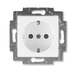 ABB Levit Белый / белый Розетка с з/к со шторками 16А | 5520H-A03457 03W | 2CHH203457A6003 | ABB