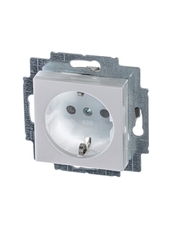 ABB Levit Жемчуг / ледяной Розетка с з/к со шторками 16А | 5520H-A03457 68W | 2CHH203457A6068 | ABB