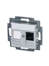 ABB Levit Серый Розетка комп. RJ45 категория 5e и заглушка | 5014H-A51017 16W | 2CHH295117A6016 | ABB