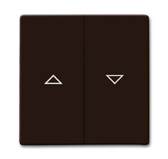 Клавиша для мех. выкл. жалюзи 2000/4 US и 2020/4 US, с маркировкой, IP44, серия Allwetter 44, цвет коричневый | 1731-0-1970 | 2CKA001731A1970 | ABB