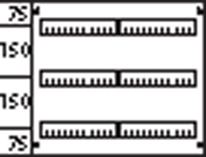 Пластрон с прорезями 2ряда/3 рейки-150мм| AS223 | ABB