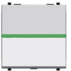 ABB Zenit Альп. белый Выключатель с индикацией (2 мод) | N2201.5 BL | 2CLA220150N1101 | ABB