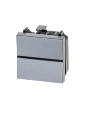 ABB Zenit Серебряный Переключатель 1-клавишный (2 мод) | N2202 PL | 2CLA220200N1301 | ABB