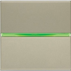 ABB Zenit Шампань Выключатель 1-клавишный кнопочный с индикацией НО-контакт (2мод) | N2204.5 CV | 2CLA220450N1901 | ABB