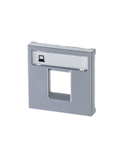 ABB Zenit Серебряный Накладка 1-я тел/комп розетки(для суп.2017.2,2017.3,2018,2018.5,2018.6,2018.8 | N2218.1 PL | 2CLA221810N1301 | ABB