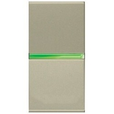 ABB Zenit Шампань Выключатель 1-клавишный с индикацией (1 мод) | N2101.5 CV | 2CLA210150N1901 | ABB