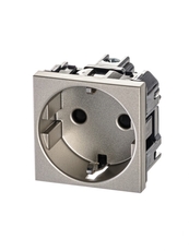 ABB Zenit Шампань Розетка с/з с защитными шторками, винт. зажим, (2мод) | N2288 CV | 2CLA228800N1901 | ABB