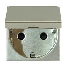 ABB Zenit Шампань Розетка с/з с защитными шторками с крышкой (2мод) | N2288.1 CV | 2CLA228810N1901 | ABB