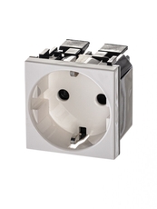 ABB Zenit Альп. белый Розетка с/з с защитными шторками, безвинт. зажим, (2 мод) | N2288.6 BL | 2CLA228860N1101 | ABB