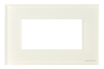 ABB Zenit Стекло Белое Рамка итальянский стандарт на 4 модуля | N2474 CB | 2CLA247400N3001 | ABB