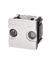 ABB Zenit Альп. белый Розетка TV-FM-SAT единственная, (2 мод) | N2251.3 BL | 2CLA225130N1101 | ABB