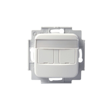 Розетка телекоммуникационная на 2*RJ45, без разъемов (AMP), Jussi, белый | FOT5010 | 2TKA002184G1 | ABB
