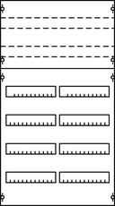Панель для модульных уст-в 2ряда/6реек | 2V2KA | ABB