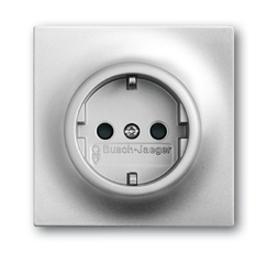 Розетка SCHUKO 16А 250В, серия impuls, цвет серебристый металлик | 2011-0-3845 | 2CKA002011A3845 | ABB