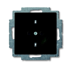 ABB Basic 55 Шато (чёрный) Розетка с/з 16А 250В, с винтовыми клеммами | 2011-0-6147 | 2CKA002011A6147 | ABB