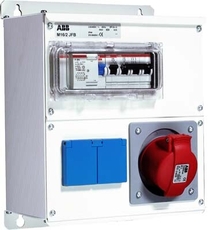 Бокс M16/2 JFB CTFL с розеткамии фланцами в сборе ,металл, IP44 | 2CMA100020R1000 | ABB