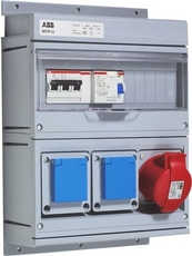 Бокс MPR16 с розетками в сборе, IP44, пластик | 2CMA168997R1000 | ABB