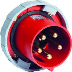 Вилка панельная с прямым фланцем 363BU6W, 63A, 3P+E, IP67, 6ч | 2CMA168109R1000 | ABB