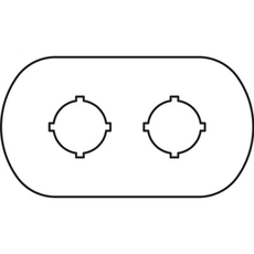Шильдик MA6-1002 (2 места) для пластикового кнопочного поста | 1SFA611930R1002 | ABB