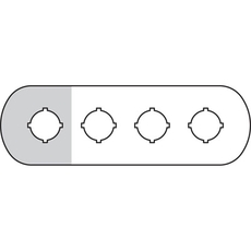 Шильдик MA6-1008 (4 места (1 желт)) для пластикового кнопочногопоста | 1SFA611930R1008 | ABB