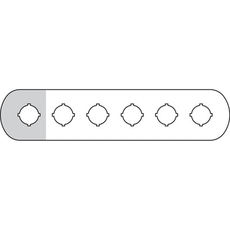 Шильдик MA6-1009 (6 мест (1 желт)) для пластикового кнопочного п оста | 1SFA611930R1009 | ABB