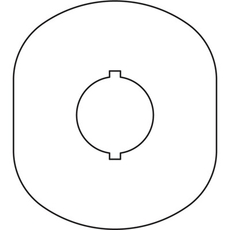 Шильдик MA6-1024 (желт.пласт. 1 место) с без текста | 1SFA611930R1024 | ABB