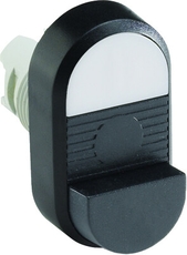 Кнопка двойная MPD16-11B (белая/черная-выступающая) непрозрачная черная-выступающая линза без текста | 1SFA611145R1106 | ABB