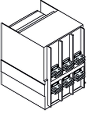 Комплект силовых выводов фиксированной части HR/VR E1.2 W FP 3шт | 1SDA073949R1 | ABB