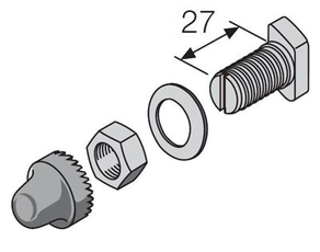 Комплект соединительный под плоскую шину м8, L=27 (12шт) | AD1064 | ABB