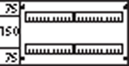 Пластрон глухой 2ряда/2 рейки -150мм | AG222 | ABB