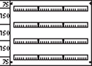 Пластрон глухой 3ряда/4 рейки -150мм | AG234 | ABB