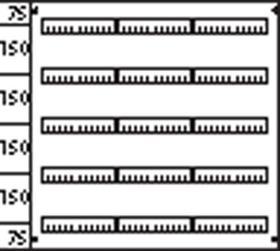 Пластрон глухой 3ряда/5 рейки -150мм | AG235 | ABB