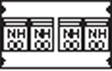 Пластрон для 4 NH00 2ряда/2 рейки | AG75 | ABB