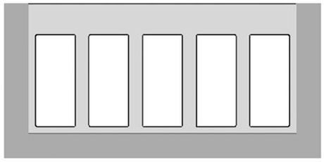 Накладка бокса раб. места откр./скр. монт. на 5 двойных адаптеров с декор. накладкой, цвет альп. белый | T1175 BL | 2CLA117500T1101 | ABB