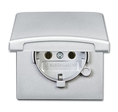 Розетка 20 EUGK-33-101, с крышкой, Allwetter44, IP44,серебр. алюминий,уплотн. кольцо в комплекте, 16А, 250В. | 2064-0-0288 | 2CKA002064A0288 | ABB