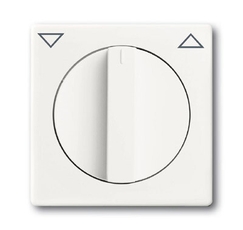 Плата центральная с поворотной ручкой,, для механизма выключателя жалюзи , серия solo/future, цвет белый бархат | 1710-0-3872 | 2CKA001710A3872 | ABB