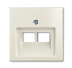 ABB Basic 55 Шале (белый) Накладка 2-ой ТЛФ/комп розетки наклонной | 1753-0-0209 | 2CKA001753A0209 | ABB