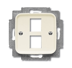 Плата центральная (накладка) для 2-х разъёмов Modular Jack, серия Busch-Duro 2000 SI, цвет слоновая кость | 1753-0-3957 | 2CKA001753A3957 | ABB