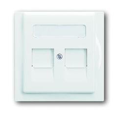 Плата центральная (накладка) для коммуникационных розеток с суппортами , серия impuls, цвет альпийский белый | 1753-0-8667 | 2CKA001753A8667 | ABB