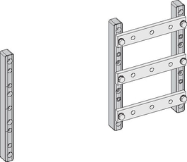 Держатель для 3-х шин, 60/100мм | ZX520 | ABB