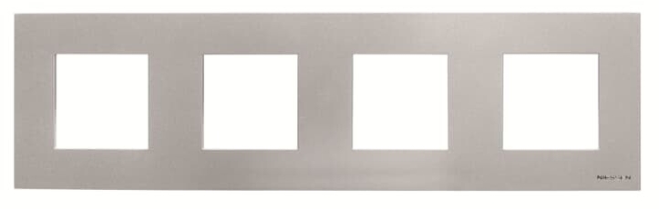 Рамка 3-постовая, (2+2+2+2)-модульная, базовая, серия Zenit, цвет серебристый | 2CLA227410N1301 | ABB