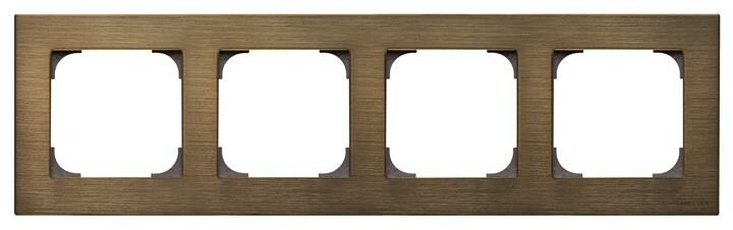 Рамка 4-постовая, серия SKY, цвет античная латунь | 2CLA857400A1201 | ABB